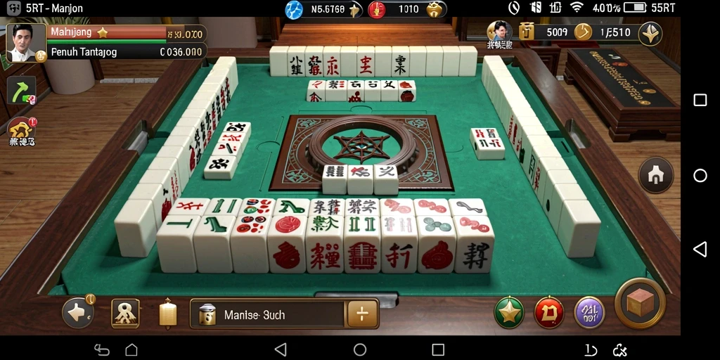 Screenshot gameplay Mahjong dari 55RT yang menarik dan penuh tantangan.