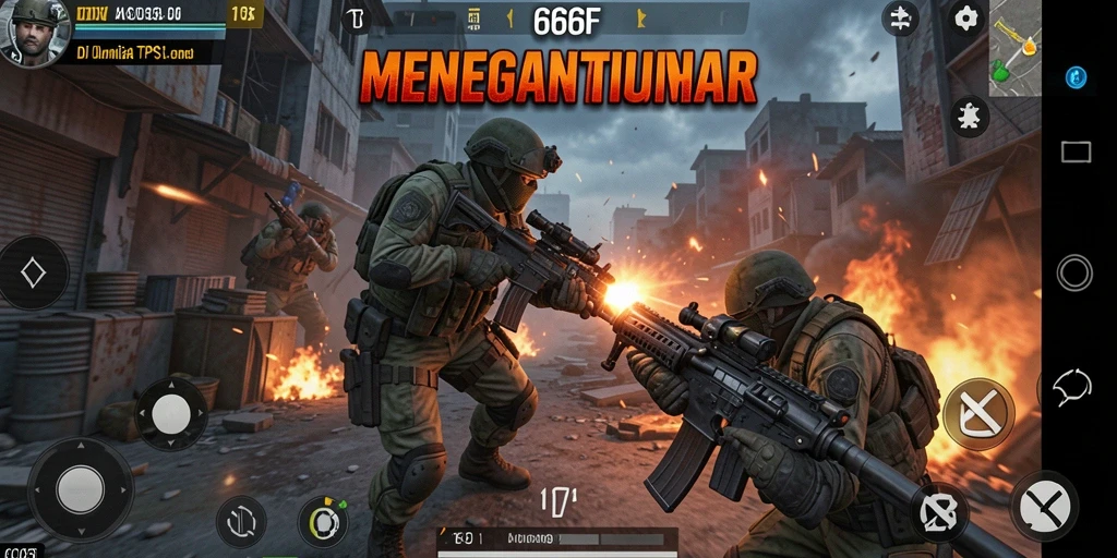 Screenshot gameplay <strong>666F</strong> menampilkan aksi pertempuran yang mendebarkan.