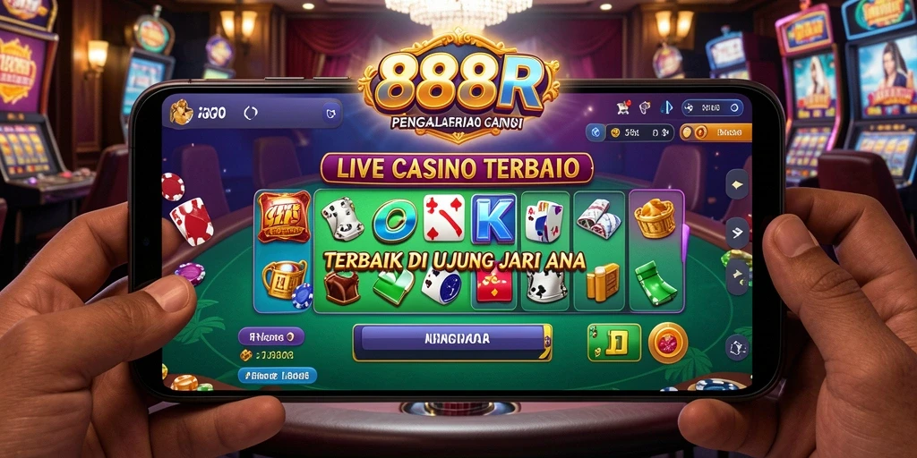 Tampilan gameplay mendebarkan dari aplikasi Live Casino 888R.
