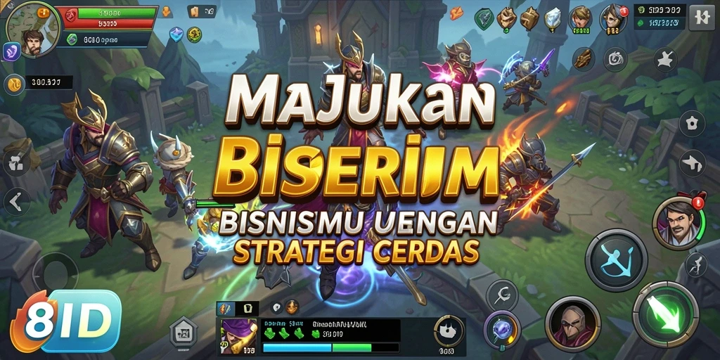 Screenshot gameplay 8ID yang menampilkan pengelolaan bisnis yang seru.