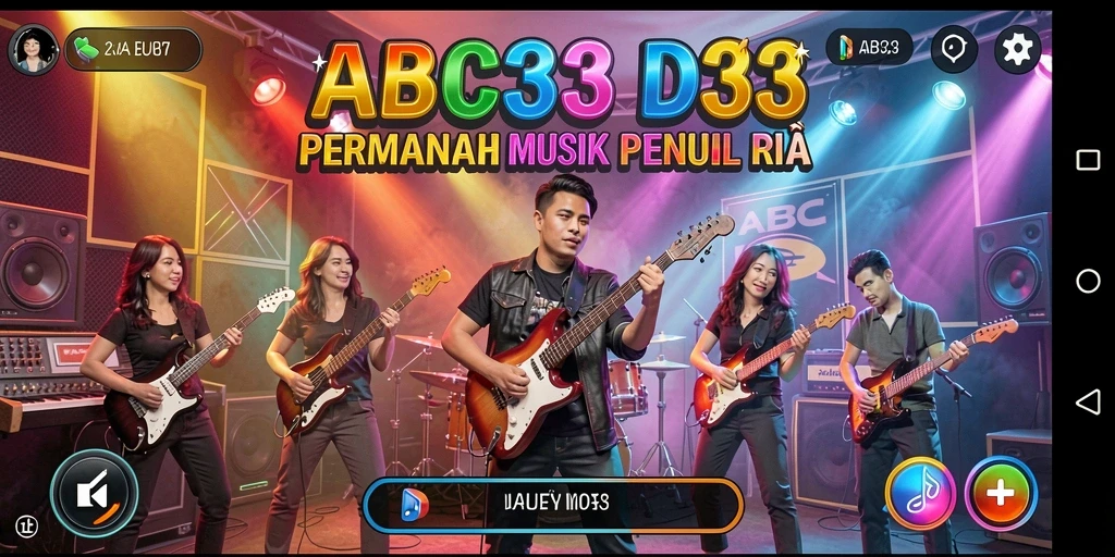 Tampilan gameplay yang seru dan penuh warna di ABC33.