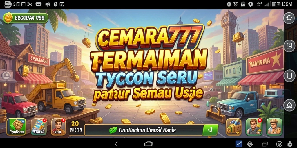 Tampilan menarik dari gameplay CEMARA777 saat membangun bisnis.