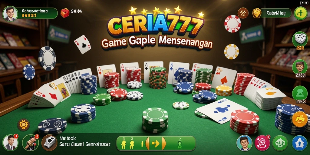 Tampilan gameplay Gaple yang seru di CERIA777.