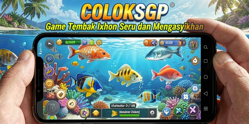 Tampilan gameplay COLOKSGP dengan aksi menembak ikan yang seru.