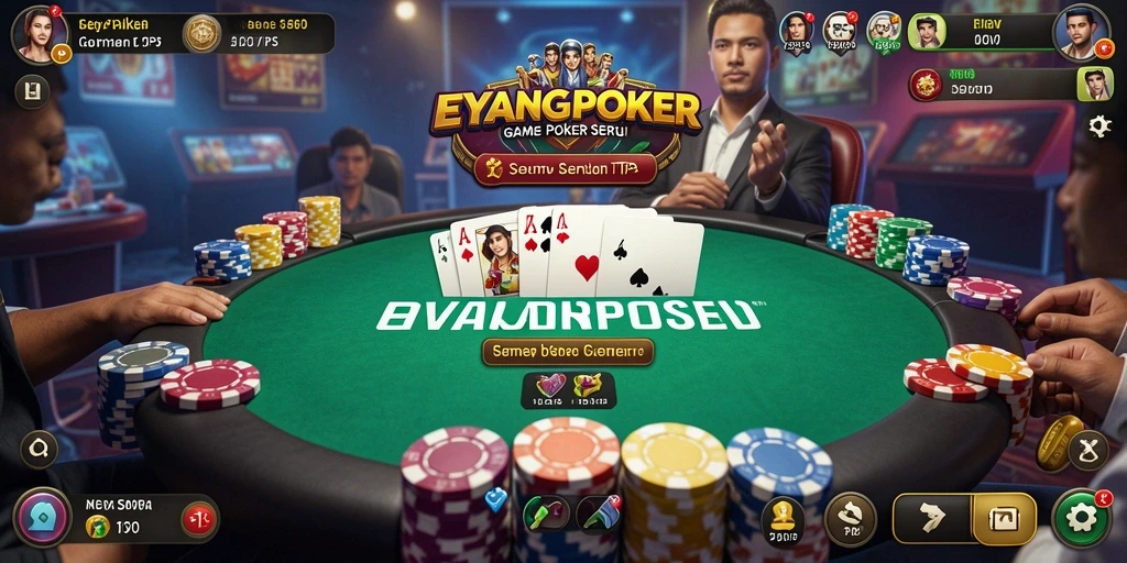 Tampilan gameplay poker menyenangkan di EYANGPOKER.