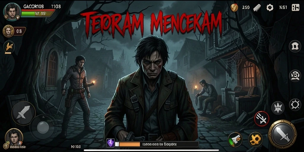 Gameplay mengerikan GACOR108 dengan suasana mencekam.