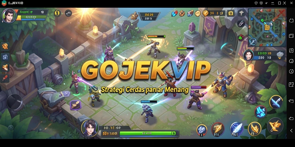 Tangkapan layar menunjukkan aksi seru dari gameplay strategis GOJEKVIP.