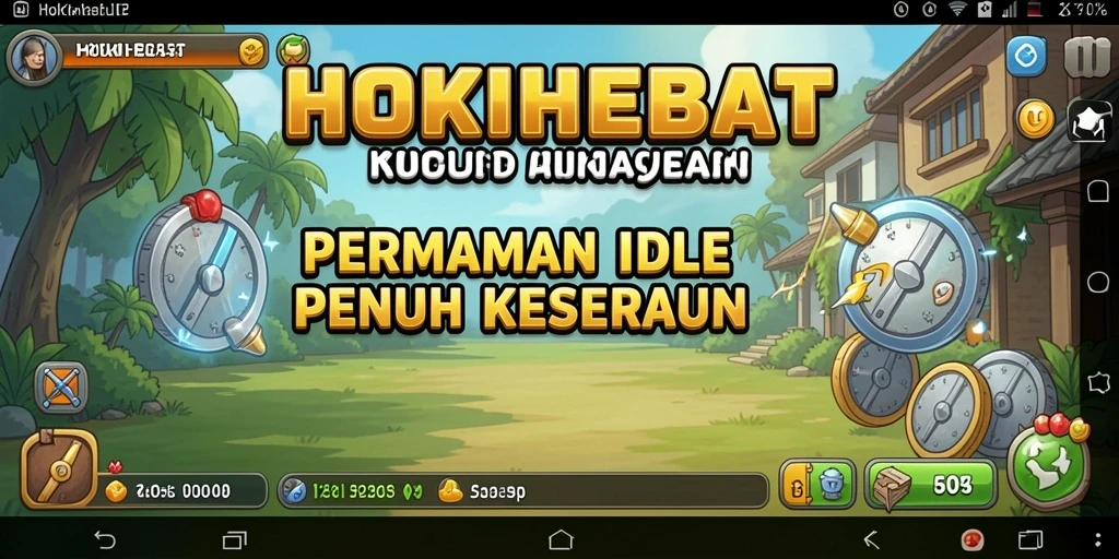 Screenshot utama HOKIHEBAT menampilkan aksi seru dalam permainan Idle.