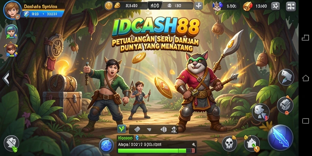 Tampilan gameplay IDCASH88 yang penuh petualangan dan tantangan.