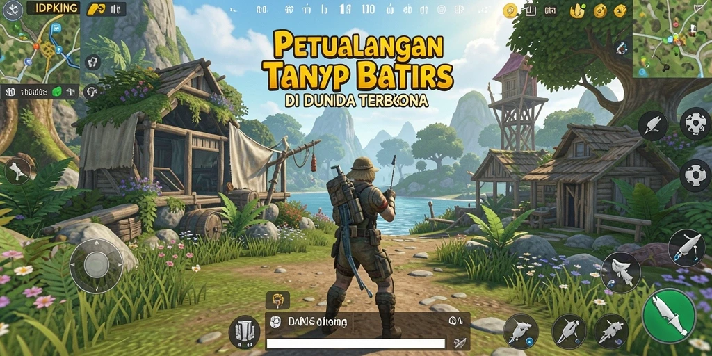 Screenshot IDPKING menampilkan pemain menjelajahi dunia terbuka yang luas.