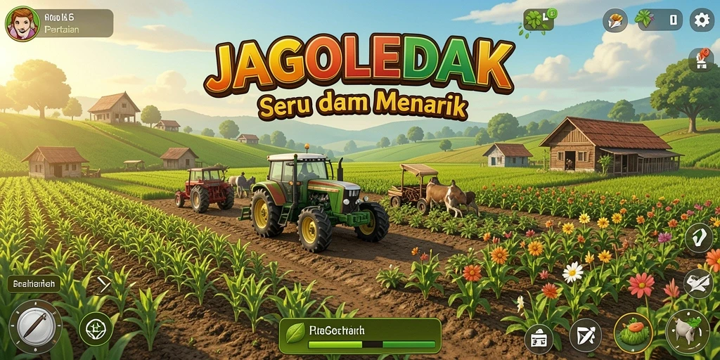 Tampilan gameplay menarik dalam JAGOLEDAK yang penuh warna.