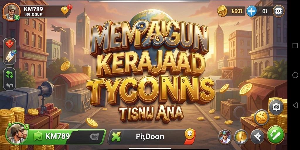 Tampilan gameplay <strong>KM789</strong> yang menampilkan strategi bisnis yang mendebarkan.