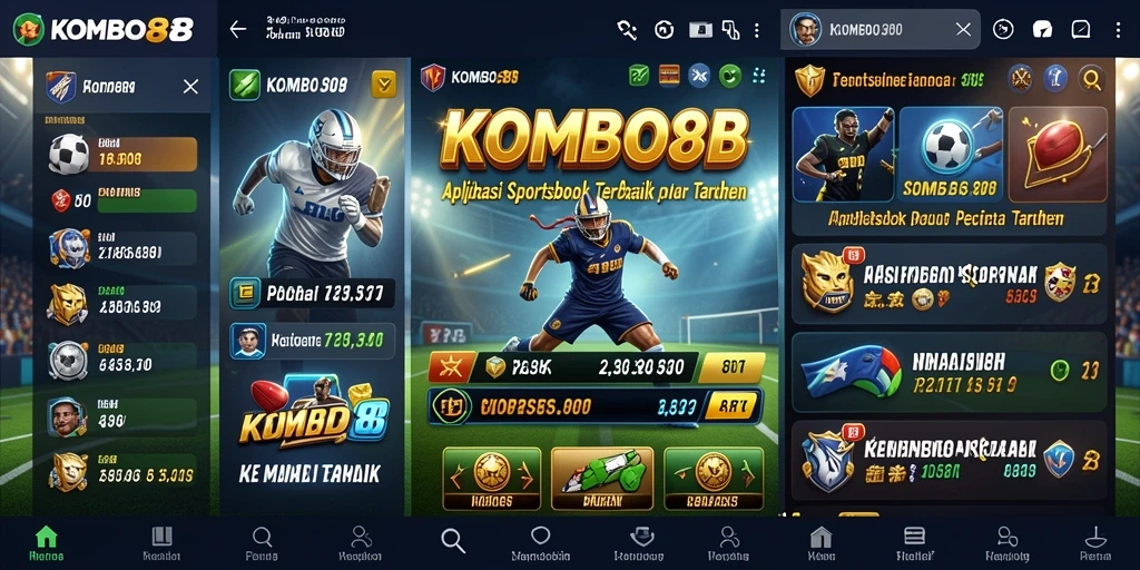 Tampilan menarik dari aplikasi Sportsbook KOMBO88 saat taruhan aktif.