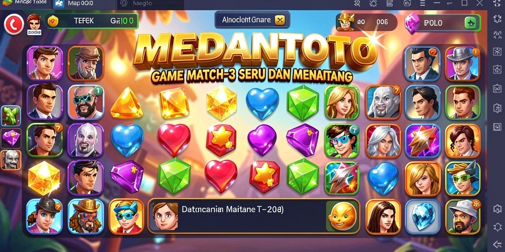 Tampilan gameplay MEDANTOTO yang penuh warna dan menantang.