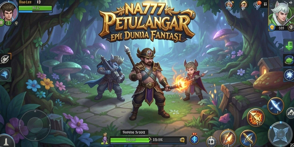 Screenshot utama NA777 menampilkan aksi seru dalam pertempuran RPG.
