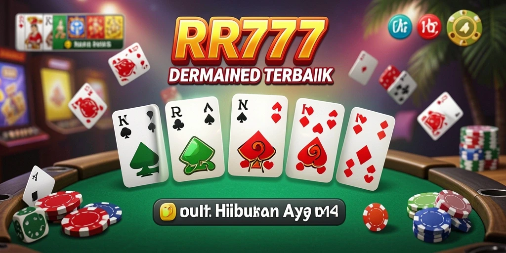 Screenshot dari gameplay yang seru di RR777, menampilkan aksi domino.