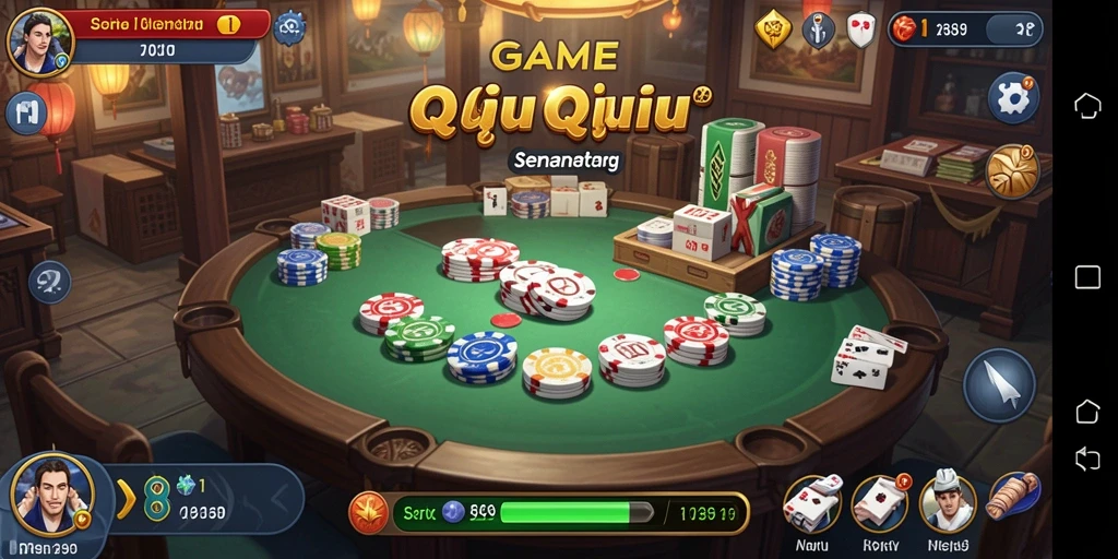 Screenshot RR89 menunjukkan aksi seru dalam permainan QiuQiu.