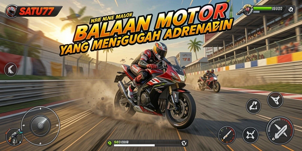 Gameplay seru dengan balapan motor yang menegangkan