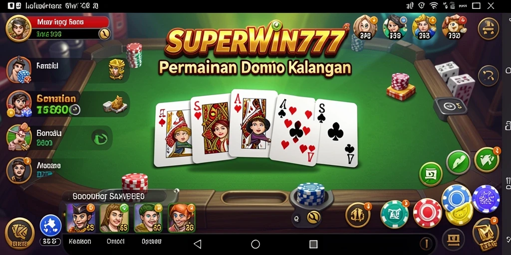 Screenshot gameplay SUPERWIN777 menampilkan keseruan permainan Domino.